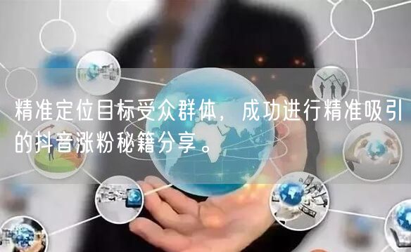精准定位目标受众群体，成功进行精准吸引的抖音涨粉秘籍分享。